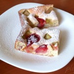 Prajitura cu fructe varianta 2 (rubarba si capsuni)