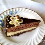 Tort cu vanilie, pralina de alune si ciocolata